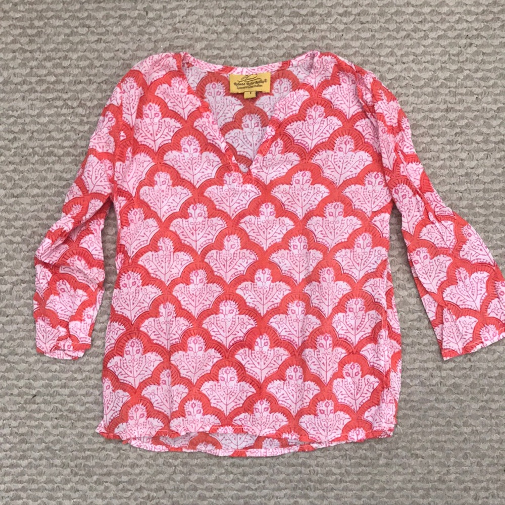 EUC Roberta Roller Rabbit printed Cotton tunic, 1